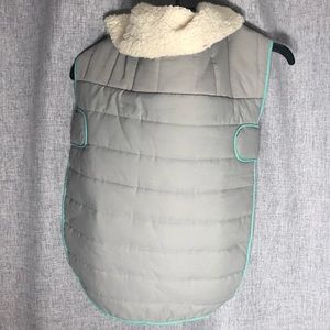Target Fleece Lined Puffer Vest XL Gray and Aqua